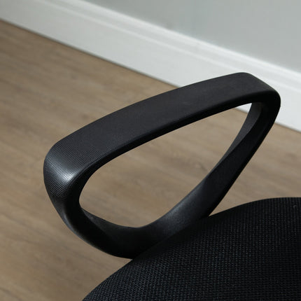 Darba krēsls Ergonomisks Grozāmais Krēsls, Biroja Krēsls, Regulējams Augstums Stāvēšanai, Kāju Balsts, Metāls, Melns, 59.5X60X102.5-126Cm