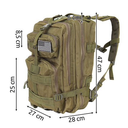 XL militārā mugursoma, zaļa