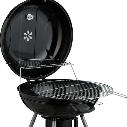 XXL katla BBQ grils ar riteņiem, liela gatavošanas virsma