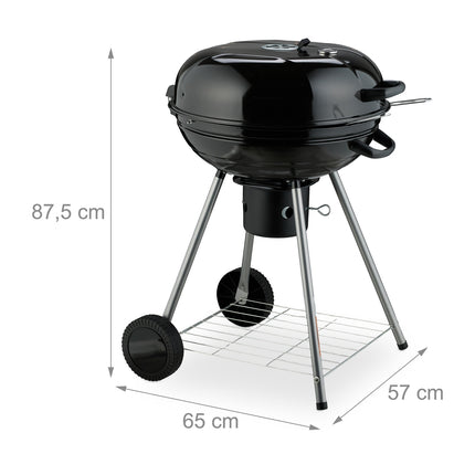 XXL katla BBQ grils ar riteņiem, liela gatavošanas virsma