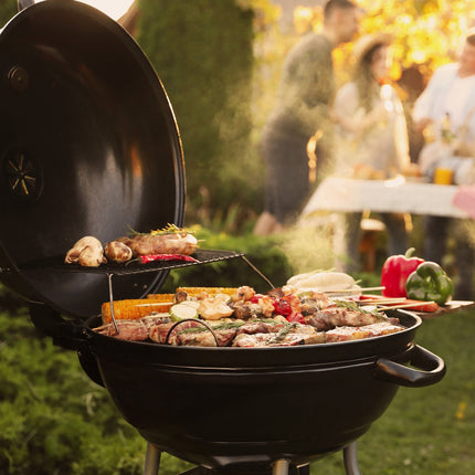 XXL katla BBQ grils ar riteņiem, liela gatavošanas virsma