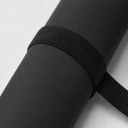 Yoga and Pilates Mat 5 mm with Carrying Strap, 68 x 183 cm, Black