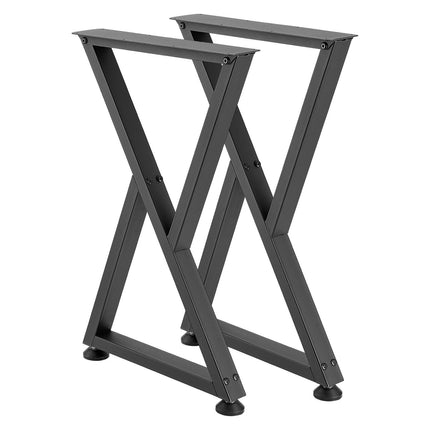 Z-Shaped Steel Table Legs, 2-Pack, 740 mm, Black