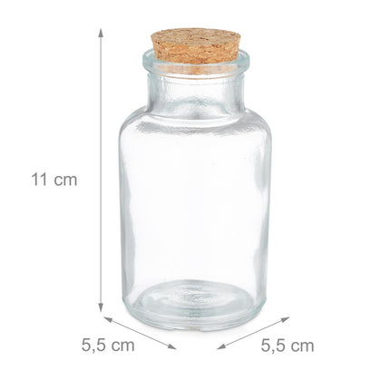 set of 16 spice jars with cork lids