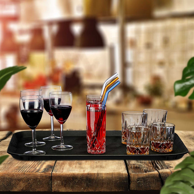 set of 2 serving trays 56 x 41 cm