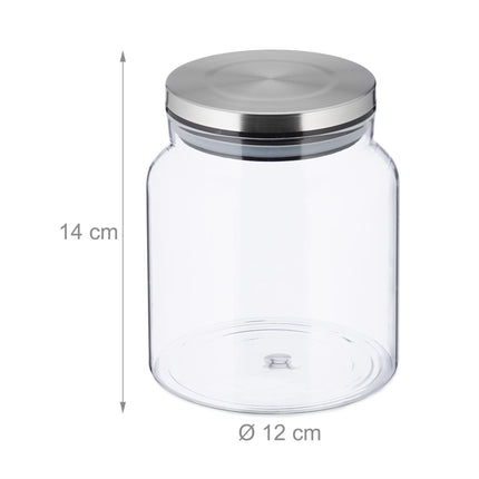 3 uzglabāšanas burku komplekts ar vākiem 1100 ml