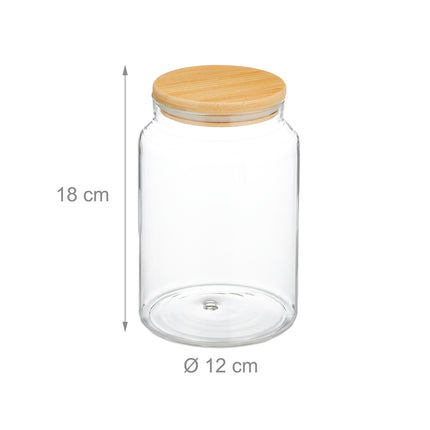 3 uzglabāšanas burku komplekts ar vākiem 1500 ml