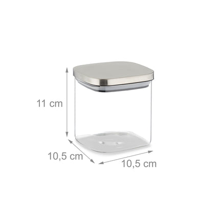 3 uzglabāšanas burku komplekts ar vākiem, 600 ml