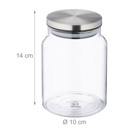 3 uzglabāšanas burku komplekts ar vākiem, 700 ml