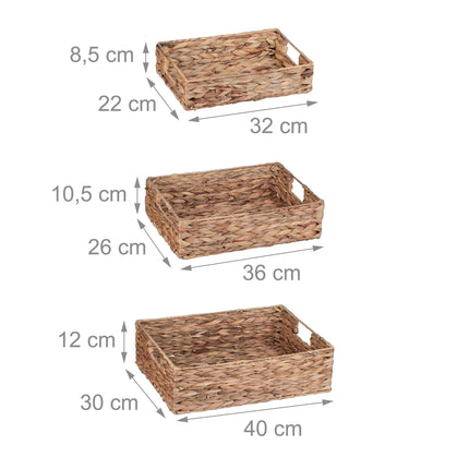 3 paplāšu komplekts ar ūdens hiacintēm