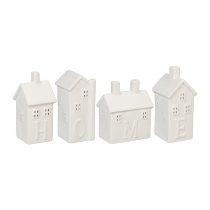 4 keramikas "Home" svečturu komplekts