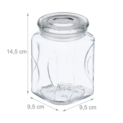 6 uzglabāšanas burku komplekts ar vākiem, 750 ml