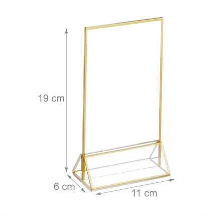 set of 6 table stands DIN A6