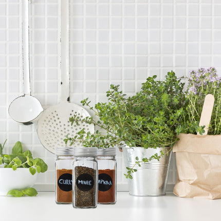 set of 8 spice jars