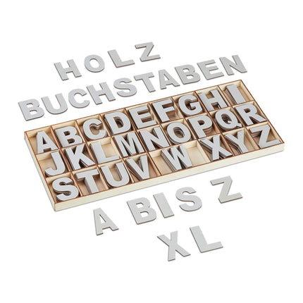 Koka burtu komplekts ar 208 detaļām